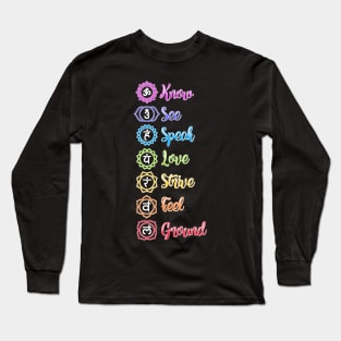 Seven Chakra Om Yoga Long Sleeve T-Shirt